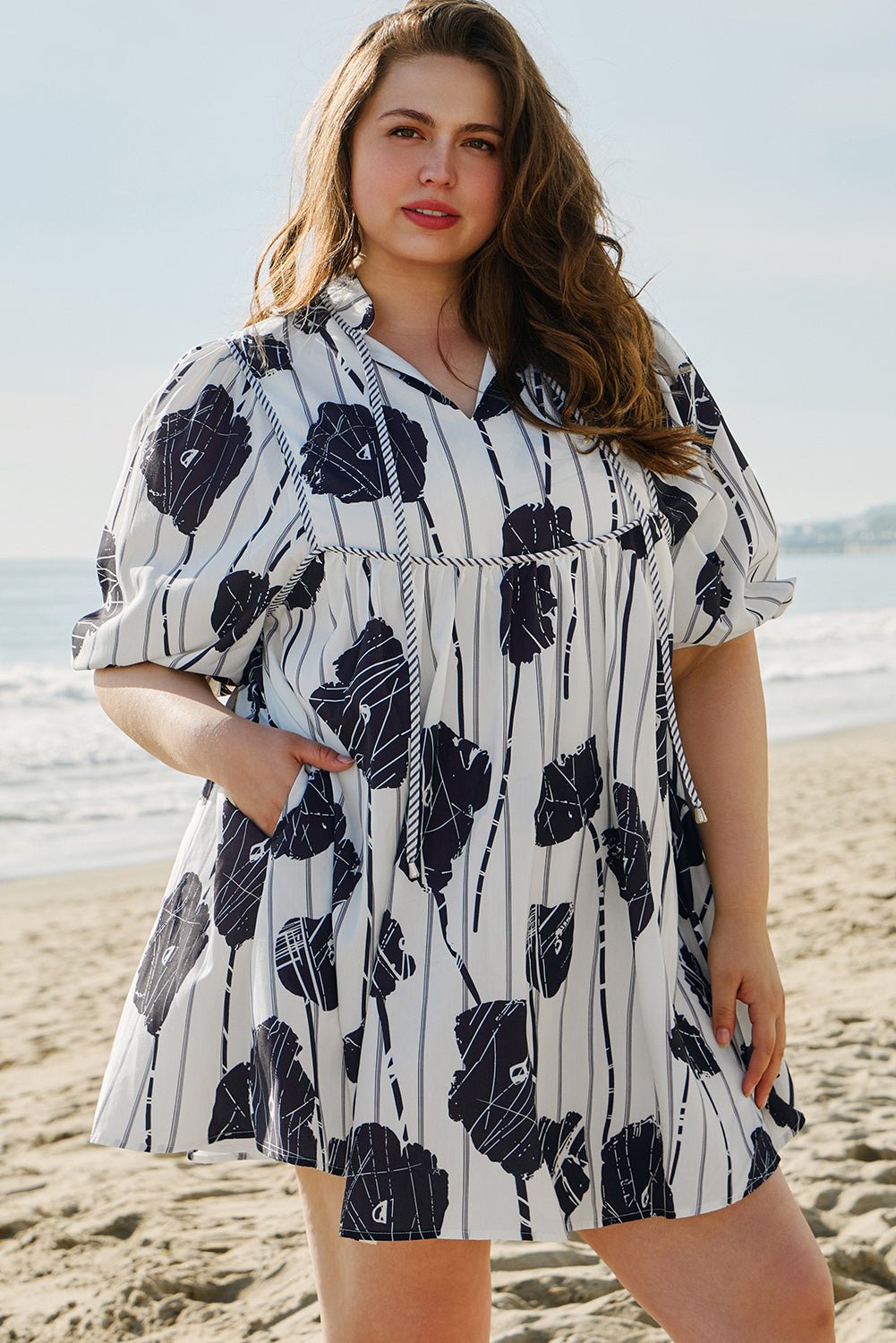 Alexa Lace Up Mini PLUS Dress - Hello Beautiful Boutique15% OFFThreaded Pear