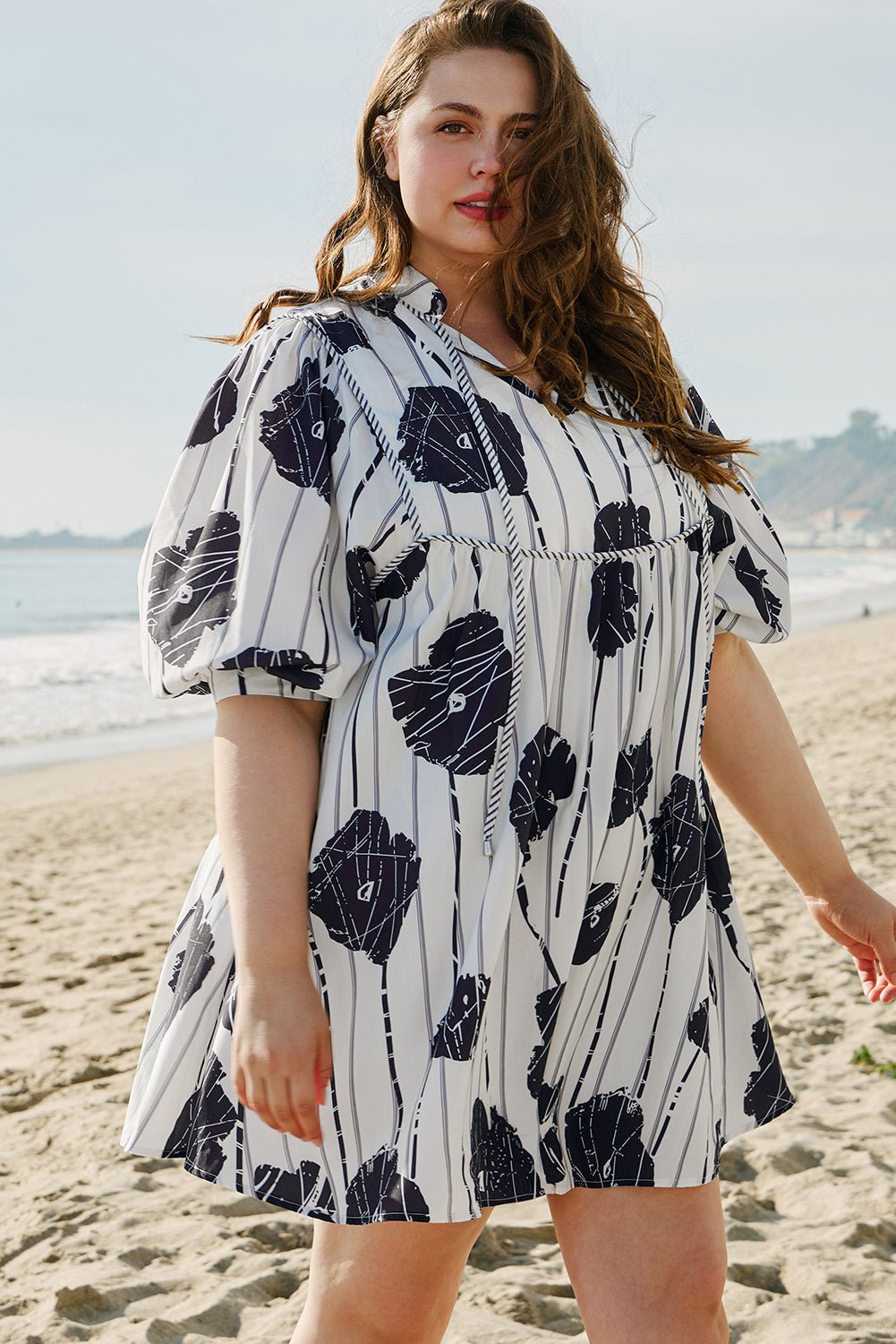 Alexa Lace Up Mini PLUS Dress - Hello Beautiful Boutique15% OFFThreaded Pear