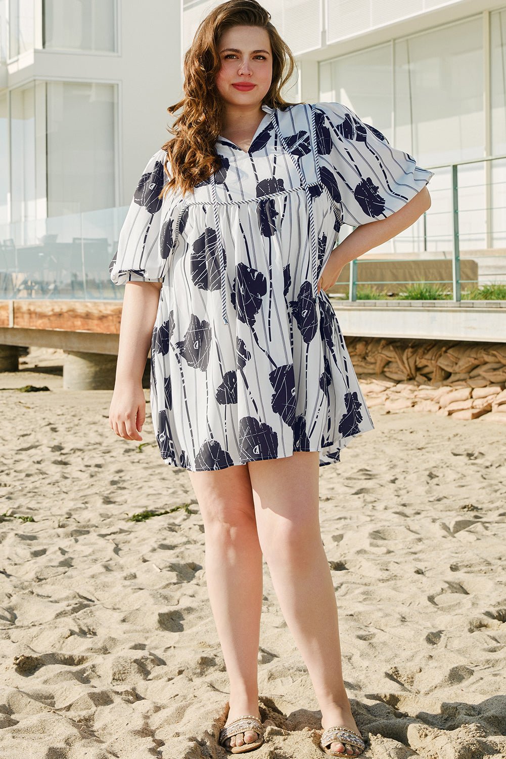 Alexa Lace Up Mini PLUS Dress - Hello Beautiful Boutique15% OFFThreaded Pear