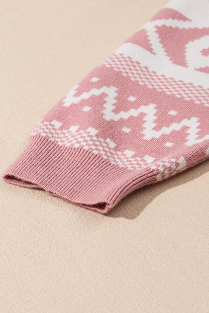 Alexandra abstract Print Pullover Sweater - Hello Beautiful BoutiqueSweatersThreaded Pear