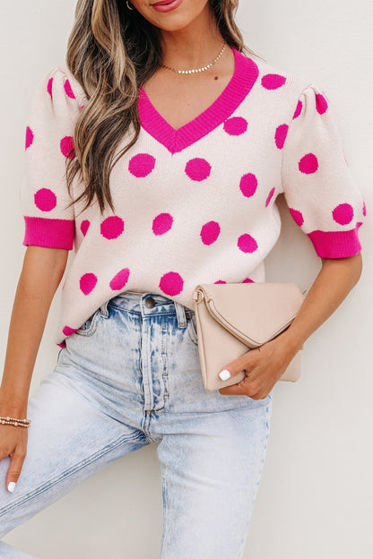 Alexia Puff Short Sleeve Sweater - Hello Beautiful BoutiqueShort Sleeve SweatersThreaded Pear