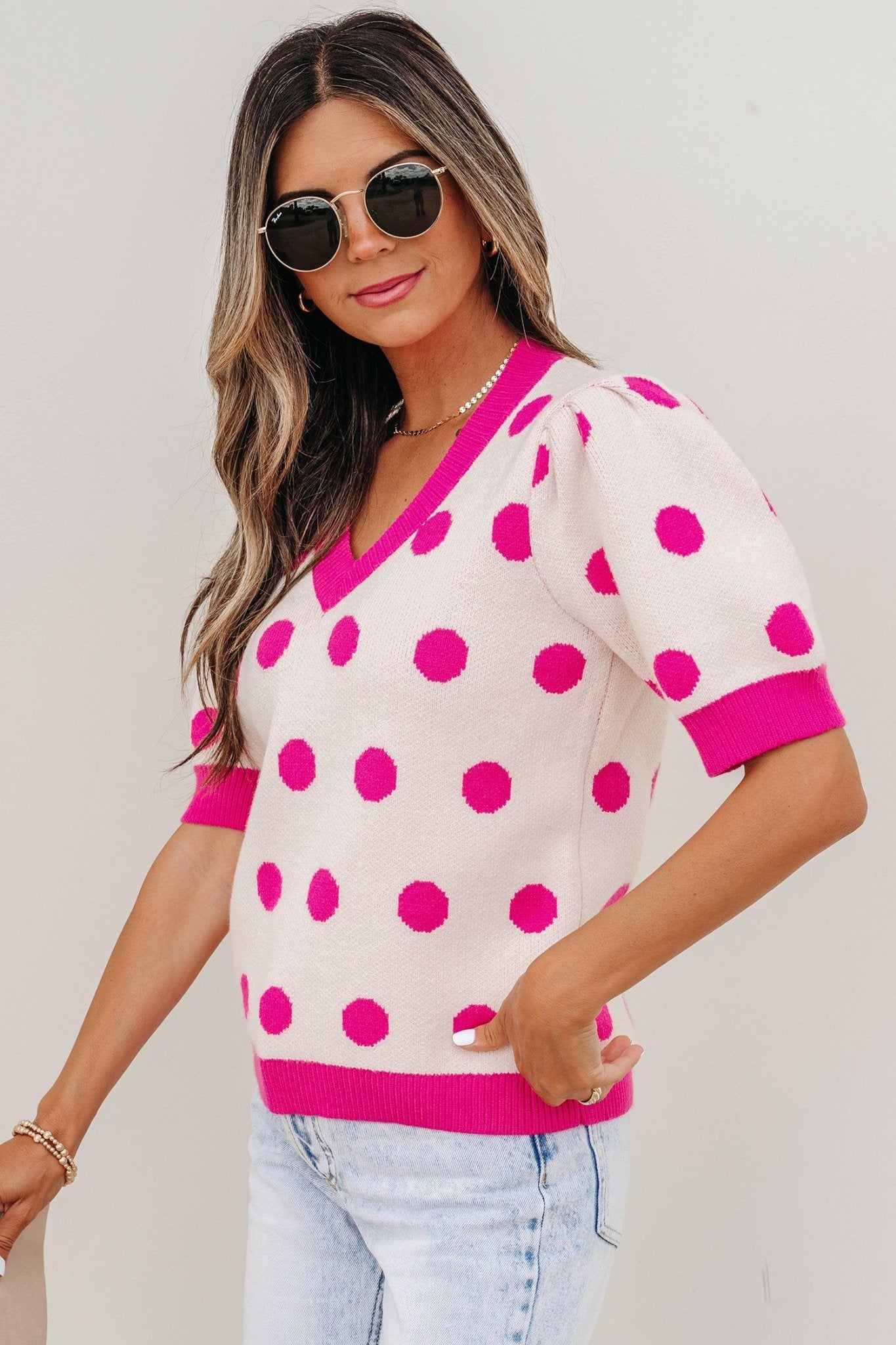 Alexia Puff Short Sleeve Sweater - Hello Beautiful BoutiqueShort Sleeve SweatersThreaded Pear
