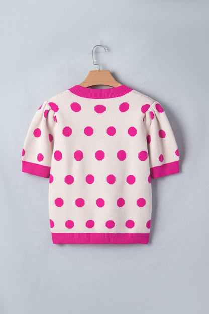 Alexia Puff Short Sleeve Sweater - Hello Beautiful BoutiqueShort Sleeve SweatersThreaded Pear