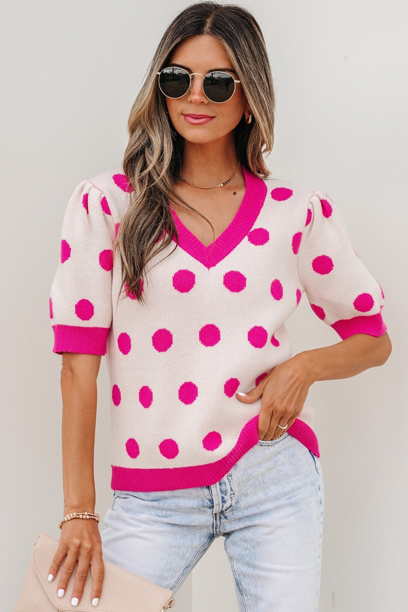 Alexia Puff Short Sleeve Sweater - Hello Beautiful BoutiqueShort Sleeve SweatersThreaded Pear