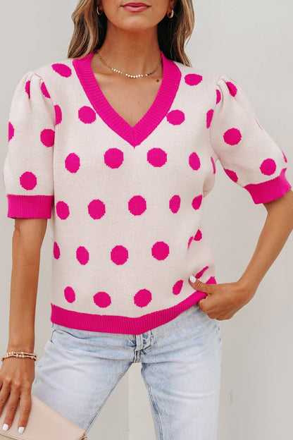 Alexia Puff Short Sleeve Sweater - Hello Beautiful BoutiqueShort Sleeve SweatersThreaded Pear