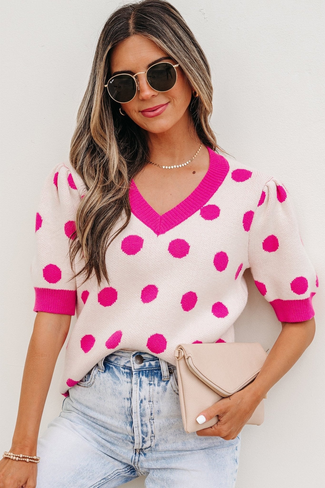 Alexia Puff Short Sleeve Sweater - Hello Beautiful BoutiqueShort Sleeve SweatersThreaded Pear