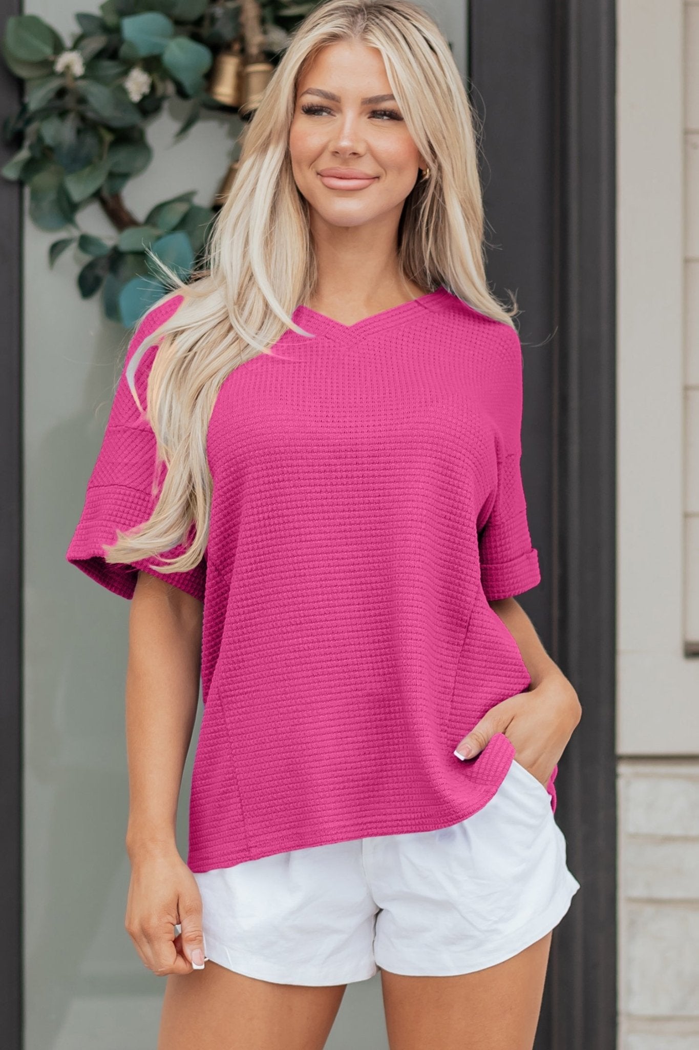 Alexia Short Sleeve Knit Top - Hello Beautiful BoutiqueTops & TeesThreaded Pear