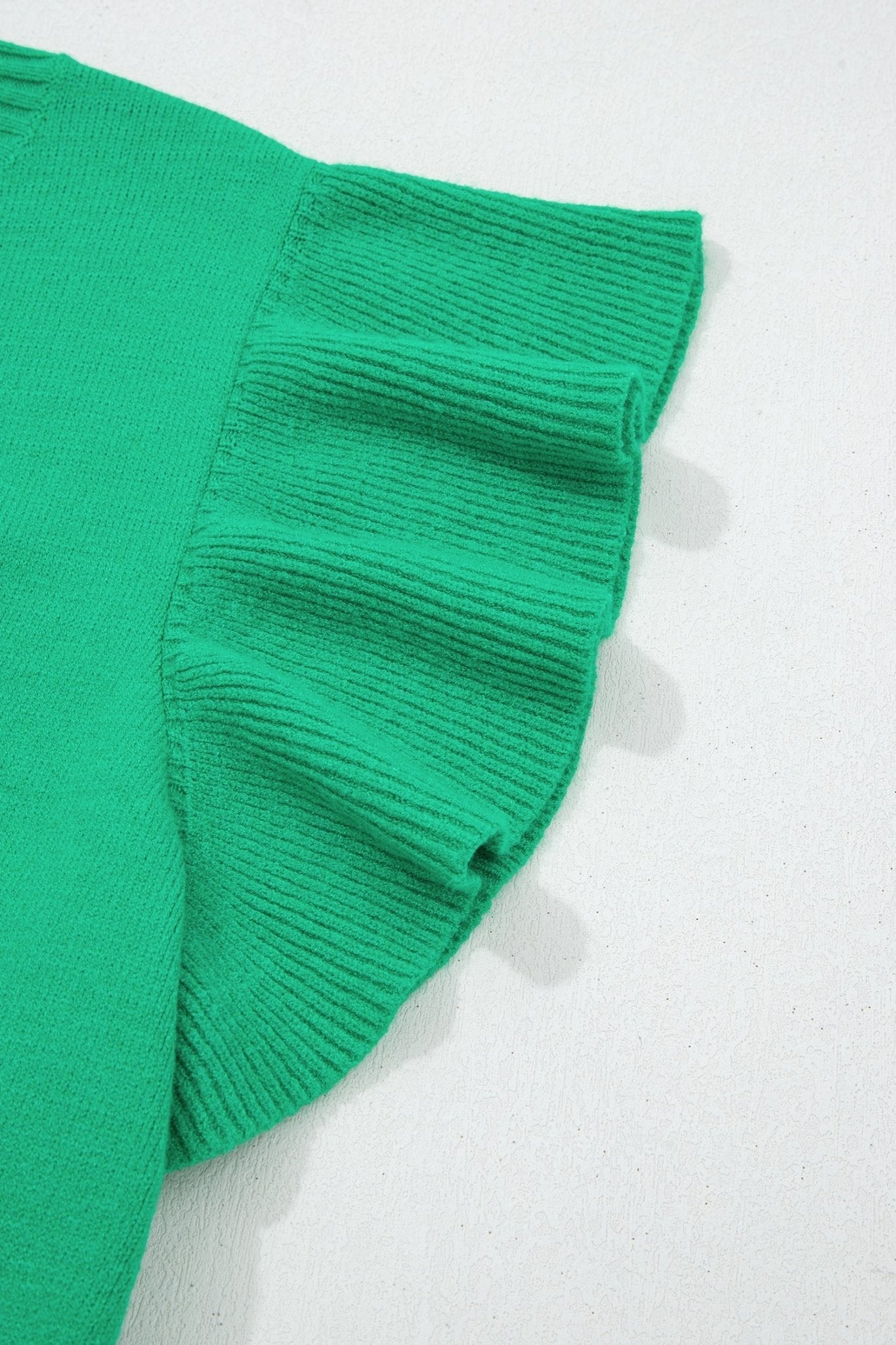 Alexis Ruffle Short Sleeve Sweater - Hello Beautiful BoutiqueShort Sleeve SweatersThreaded Pear