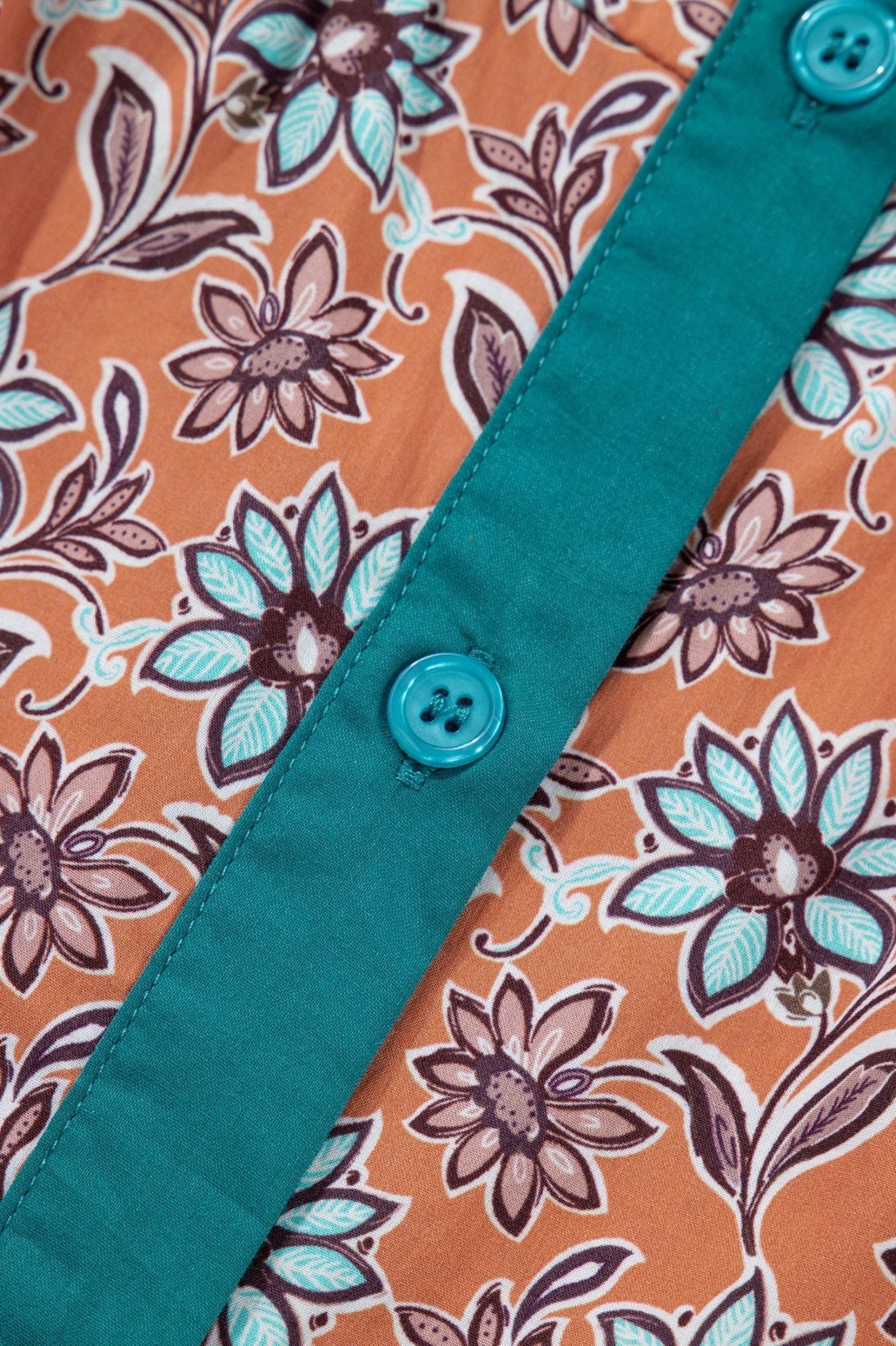 Alia Floral Contrast Collared Shirt - Hello Beautiful BoutiqueFloral DressesThreaded Pear