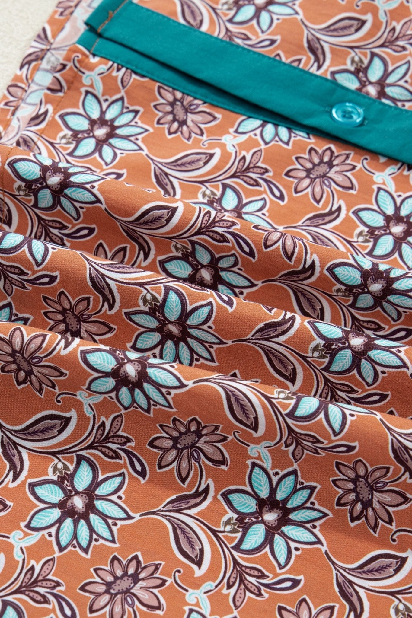 Alia Floral Contrast Collared Shirt - Hello Beautiful BoutiqueFloral DressesThreaded Pear