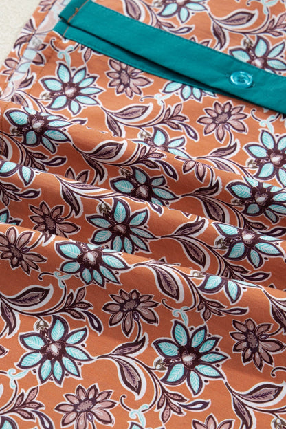 Alia Floral Contrast Collared Shirt - Hello Beautiful BoutiqueFloral DressesThreaded Pear
