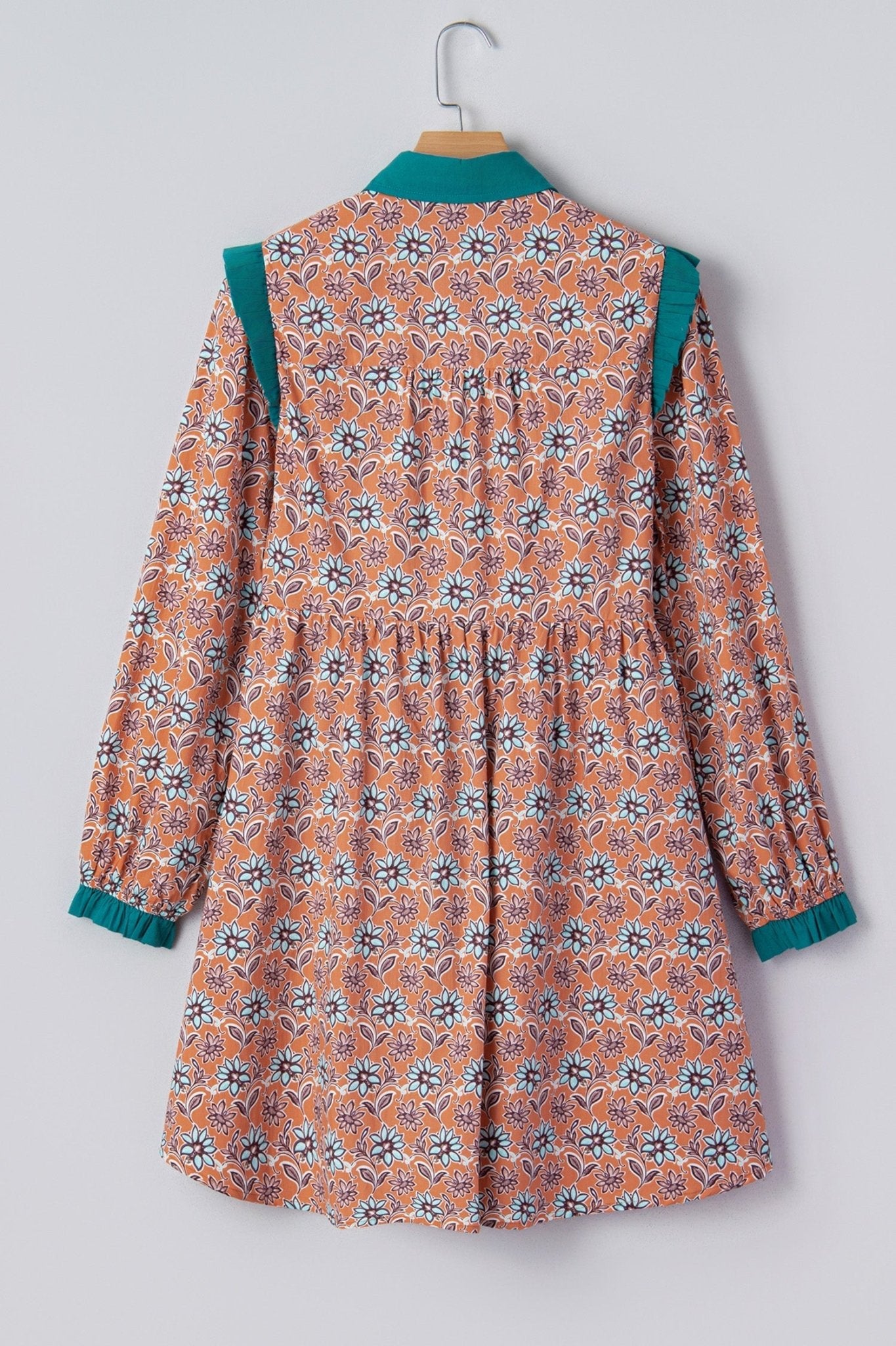 Alia Floral Contrast Collared Shirt - Hello Beautiful BoutiqueFloral DressesThreaded Pear