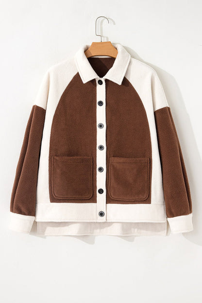 Alia Patchwork Down Fleece Shacket - Hello Beautiful BoutiqueJacketsThreaded Pear