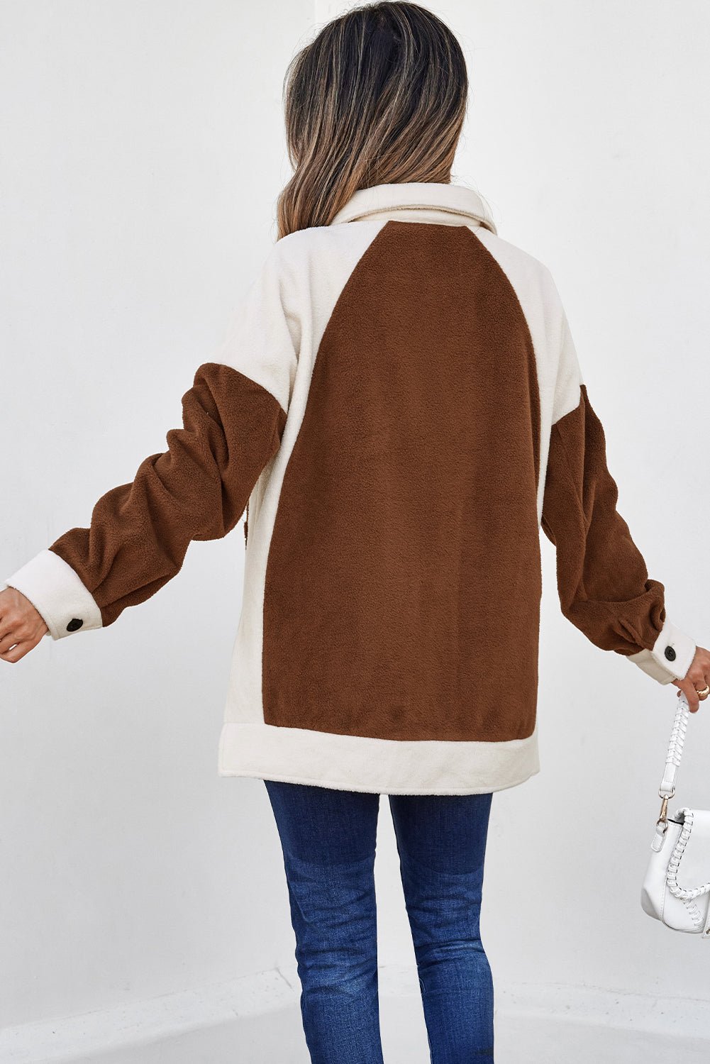 Alia Patchwork Down Fleece Shacket - Hello Beautiful BoutiqueJacketsThreaded Pear