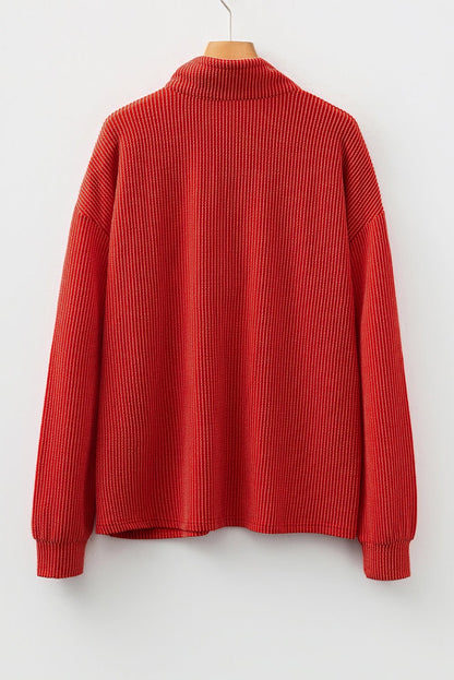 Alianna Collared Drawstring Pullover Top - Hello Beautiful BoutiqueLong Sleeve TopsThreaded Pear