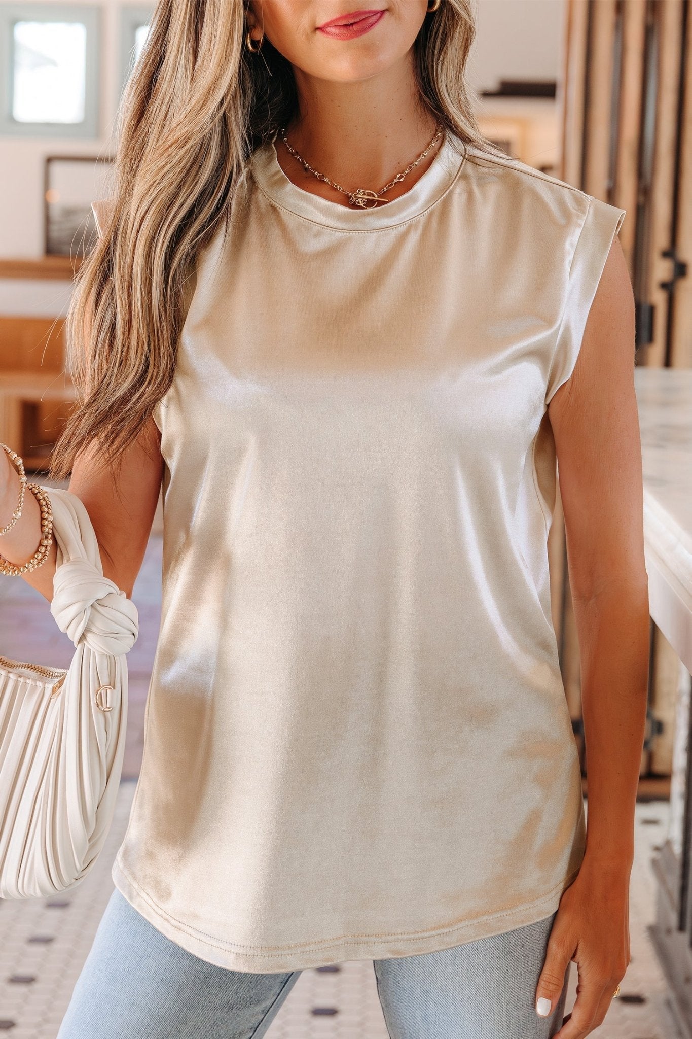 Alicia Metallic Tank Top - Hello Beautiful BoutiqueTank TopsThreaded Pear