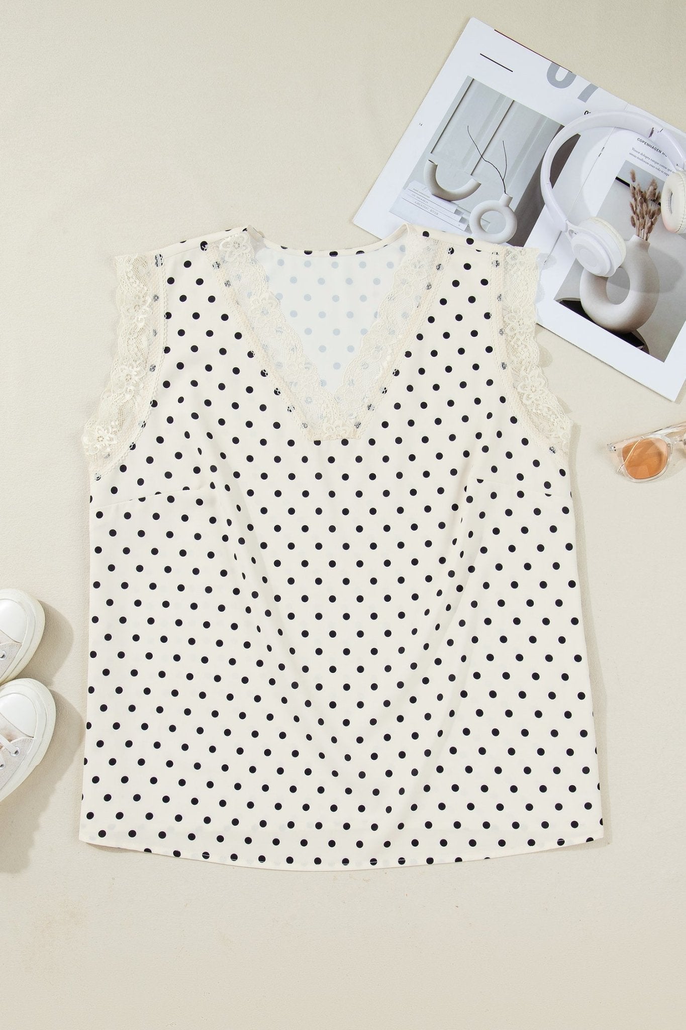 Alina Lace Trim Sleeveless PLUS Top - Hello Beautiful BoutiquePlus Size Blouses & ShirtsThreaded Pear