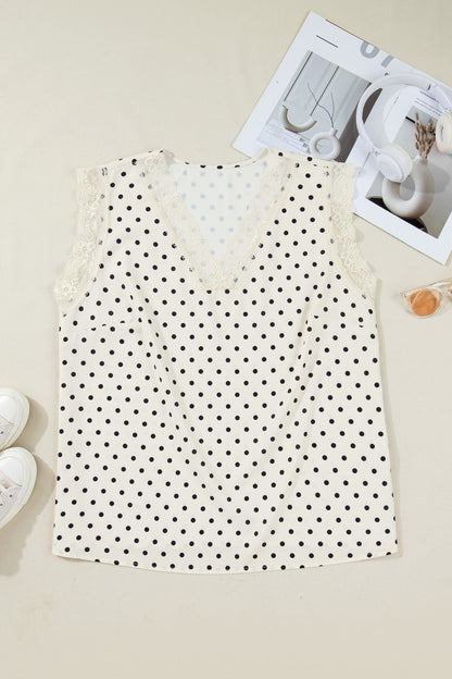 Alina Lace Trim Sleeveless PLUS Top - Hello Beautiful BoutiquePlus Size Blouses & ShirtsThreaded Pear