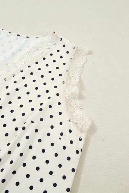 Alina Lace Trim Sleeveless PLUS Top - Hello Beautiful BoutiquePlus Size Blouses & ShirtsThreaded Pear