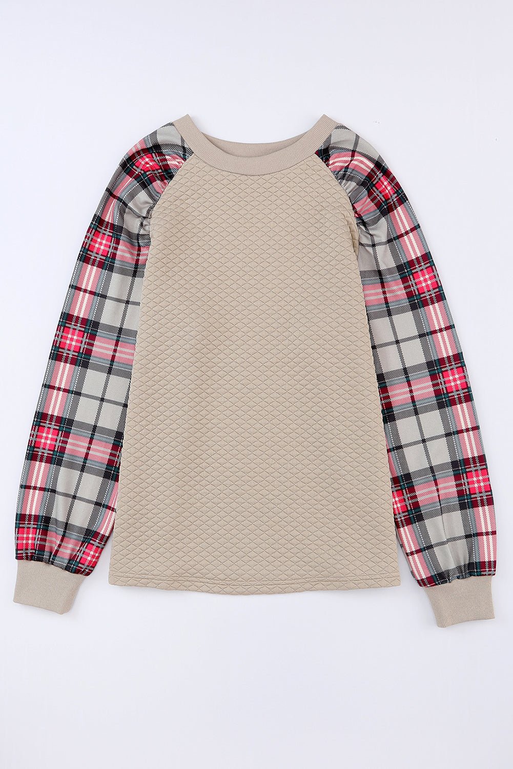 Alina Plaid Raglan Sleeve Sweatshirt - Hello Beautiful BoutiqueSweatshirts & HoodiesThreaded Pear
