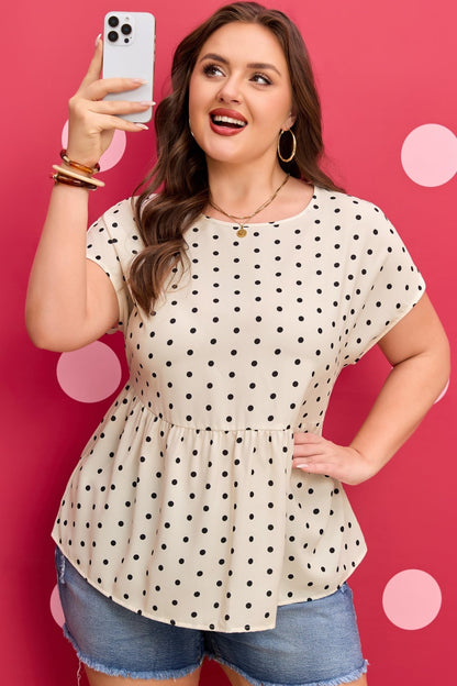 Alison Short Sleeve Babydoll PLUS Blouse - Hello Beautiful BoutiquePlus Size Blouses & ShirtsThreaded Pear