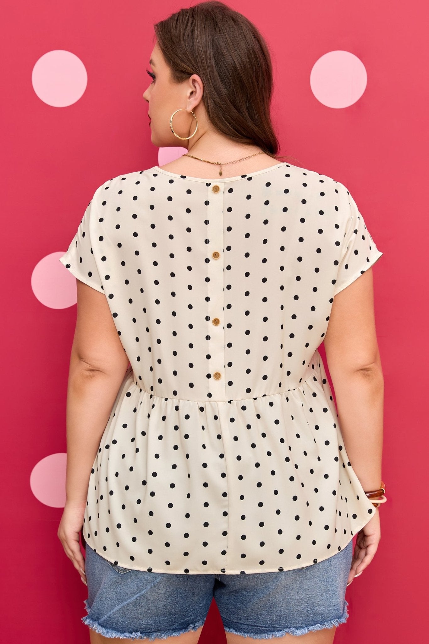 Alison Short Sleeve Babydoll PLUS Blouse - Hello Beautiful BoutiquePlus Size Blouses & ShirtsThreaded Pear