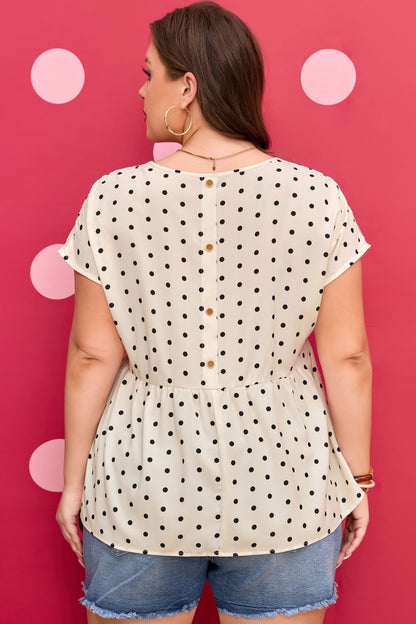 Alison Short Sleeve Babydoll PLUS Blouse - Hello Beautiful BoutiquePlus Size Blouses & ShirtsThreaded Pear