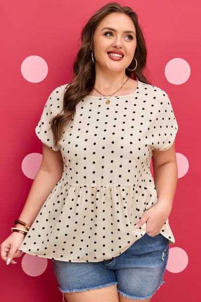 Alison Short Sleeve Babydoll PLUS Blouse - Hello Beautiful BoutiquePlus Size Blouses & ShirtsThreaded Pear