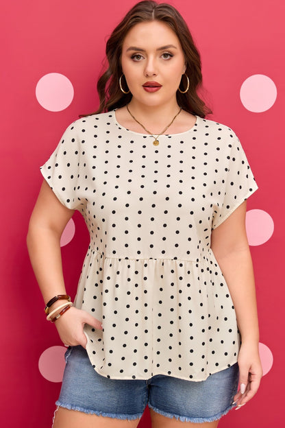 Alison Short Sleeve Babydoll PLUS Blouse - Hello Beautiful BoutiquePlus Size Blouses & ShirtsThreaded Pear