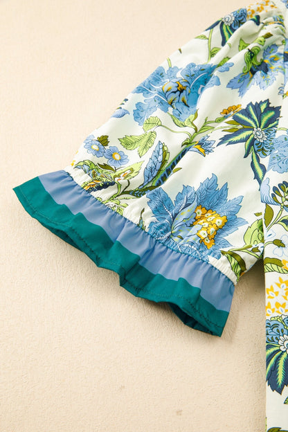 Alisson Short Sleeve Floral PLUS Blouse - Hello Beautiful BoutiquePlus Size Blouses & ShirtsThreaded Pear