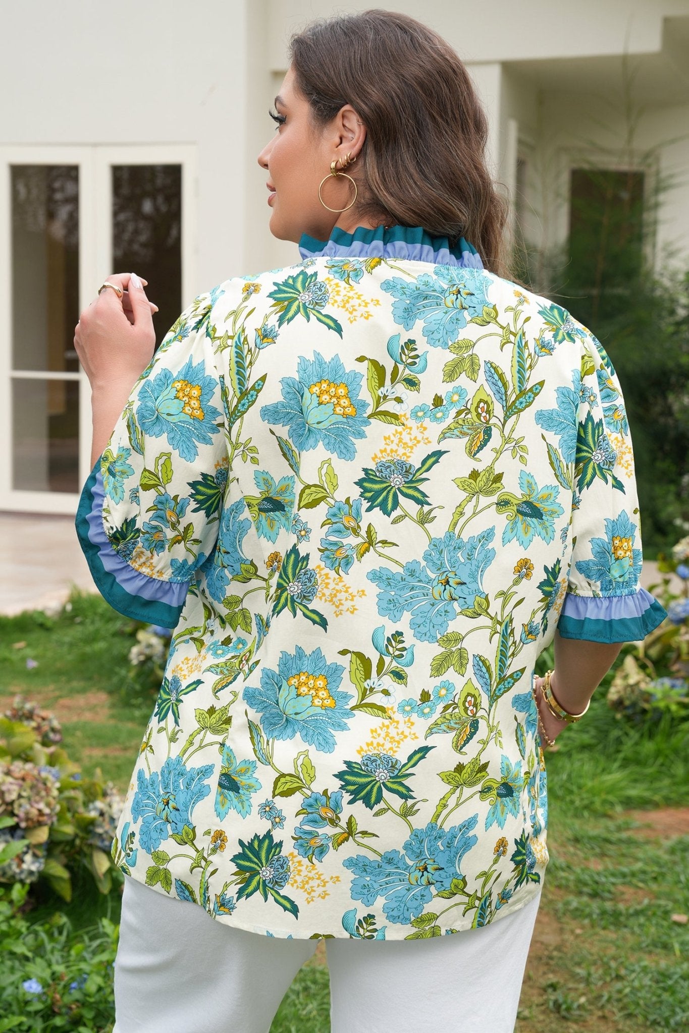 Alisson Short Sleeve Floral PLUS Blouse - Hello Beautiful BoutiquePlus Size Blouses & ShirtsThreaded Pear