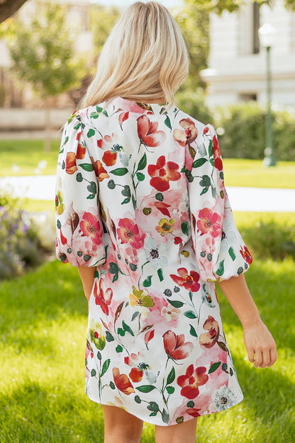 Aliya Half Sleeve Shift Dress - Hello Beautiful BoutiqueFloral DressesThreaded Pear