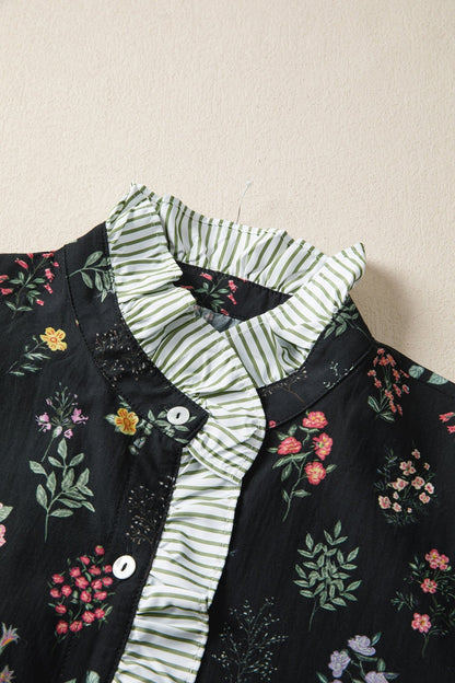 Aliya Short Sleeve Floral Shirt - Hello Beautiful BoutiqueBlouses & ShirtsThreaded Pear