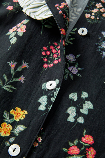 Aliya Short Sleeve Floral Shirt - Hello Beautiful BoutiqueBlouses & ShirtsThreaded Pear