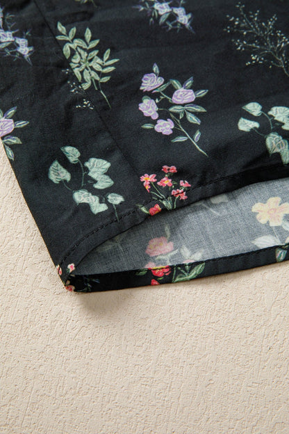 Aliya Short Sleeve Floral Shirt - Hello Beautiful BoutiqueBlouses & ShirtsThreaded Pear