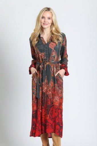 Allover Print Belted Maxi Dress - Hello Beautiful BoutiqueDress/ MaxiAPNY
