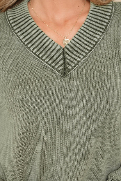 Alma Drop Shoulder Loose Sweater - Hello Beautiful BoutiqueSweatersThreaded Pear