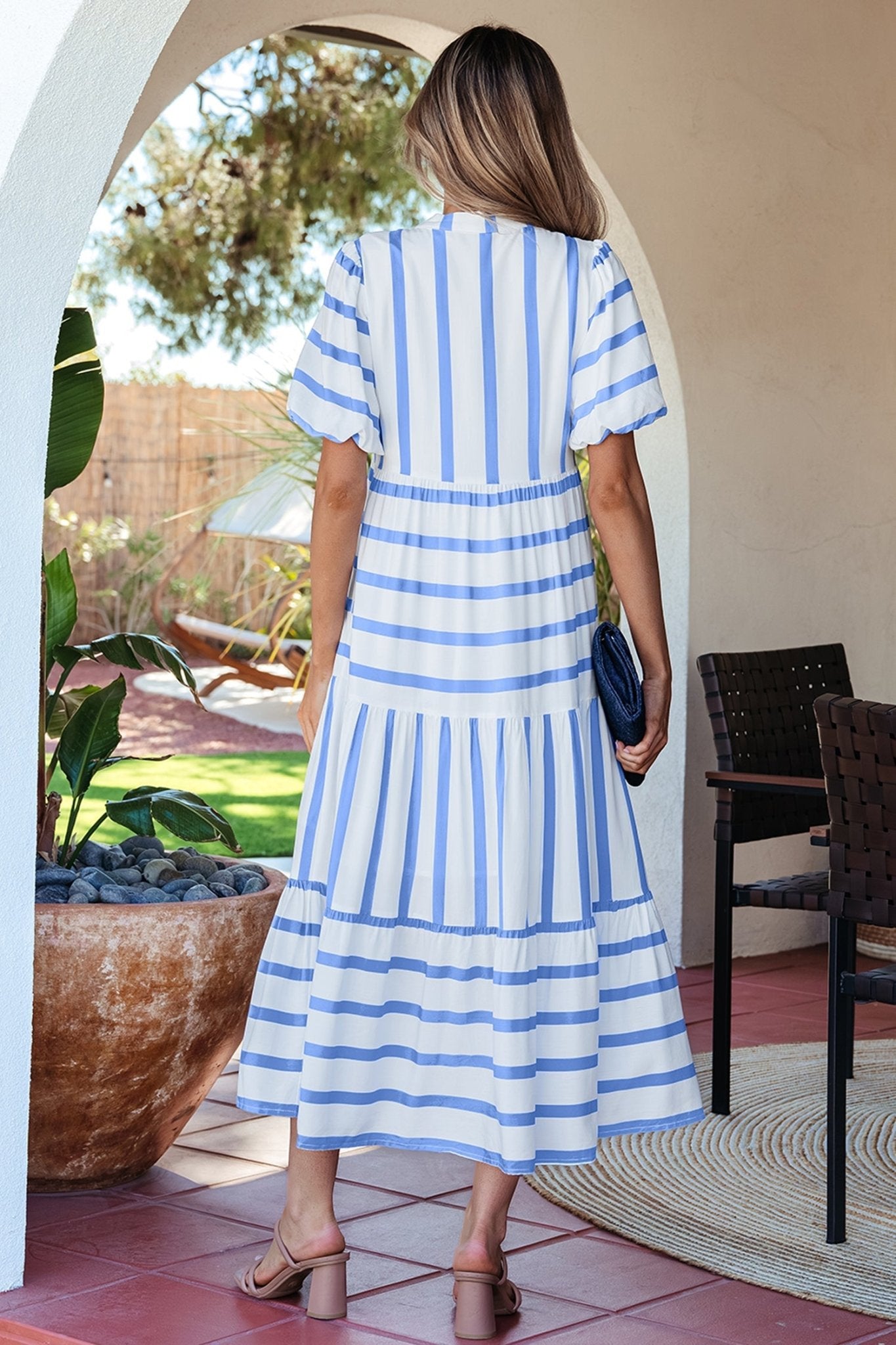 Alora Half Sleeve Vacation Dress - Hello Beautiful BoutiqueMidi DressesThreaded Pear