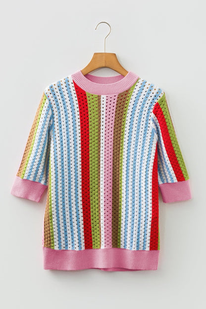 Alora Knit Short Sleeve Sweater - Hello Beautiful BoutiqueShort Sleeve SweatersThreaded Pear