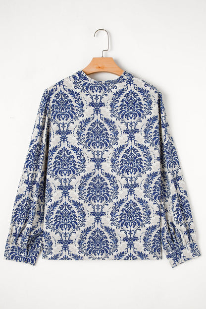 Alora Pattern Print Notch PLUS Shirt - Hello Beautiful Boutique20% OFFThreaded Pear
