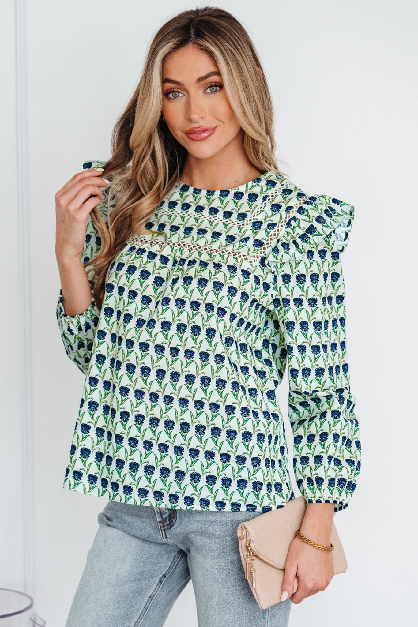 Amalia Long Sleeve Blouse Long Sleeve Top - Hello Beautiful BoutiqueBlouses & ShirtsThreaded Pear