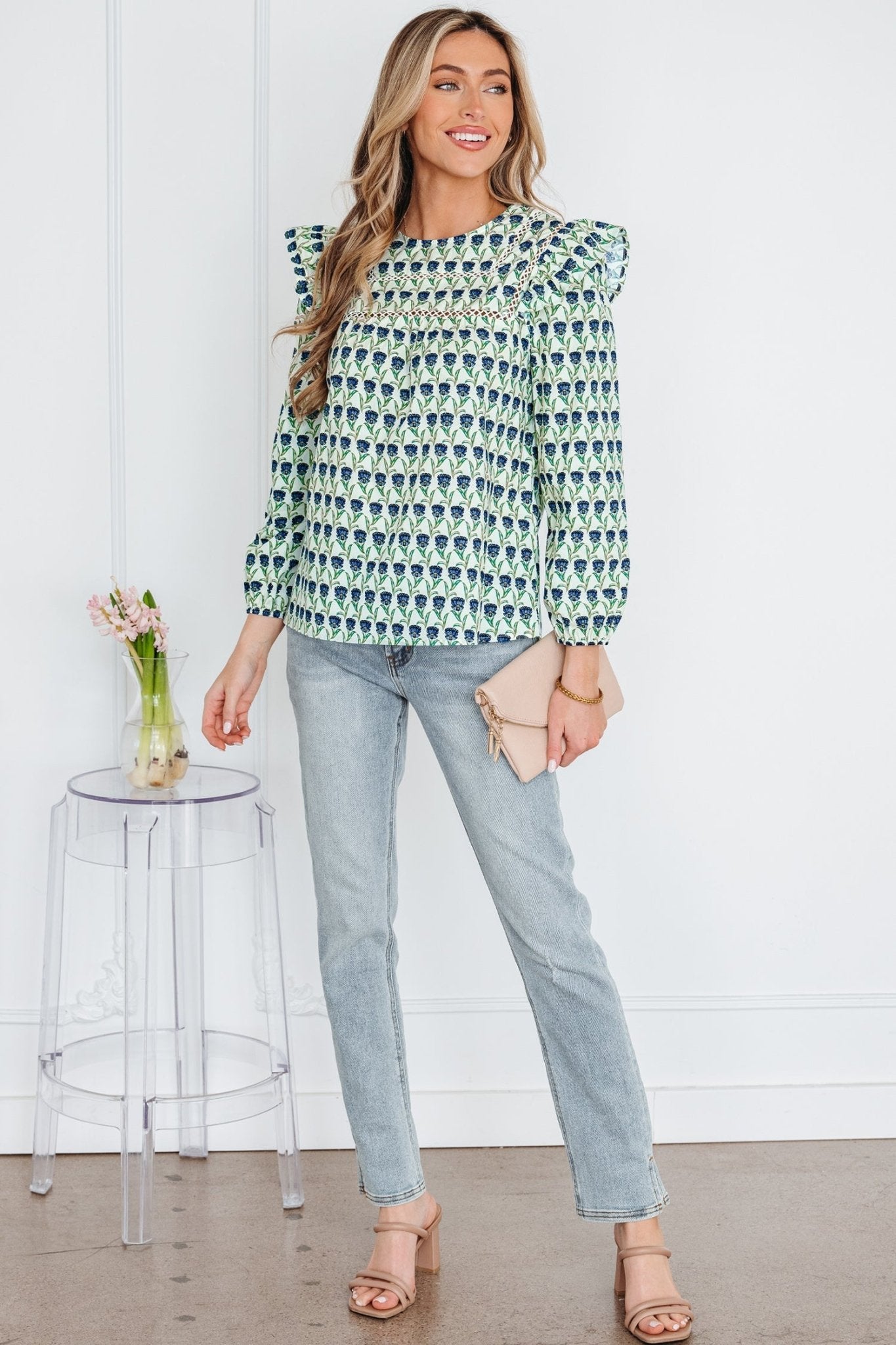 Amalia Long Sleeve Blouse Long Sleeve Top - Hello Beautiful BoutiqueBlouses & ShirtsThreaded Pear