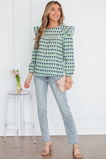 Amalia Long Sleeve Blouse Long Sleeve Top - Hello Beautiful BoutiqueBlouses & ShirtsThreaded Pear