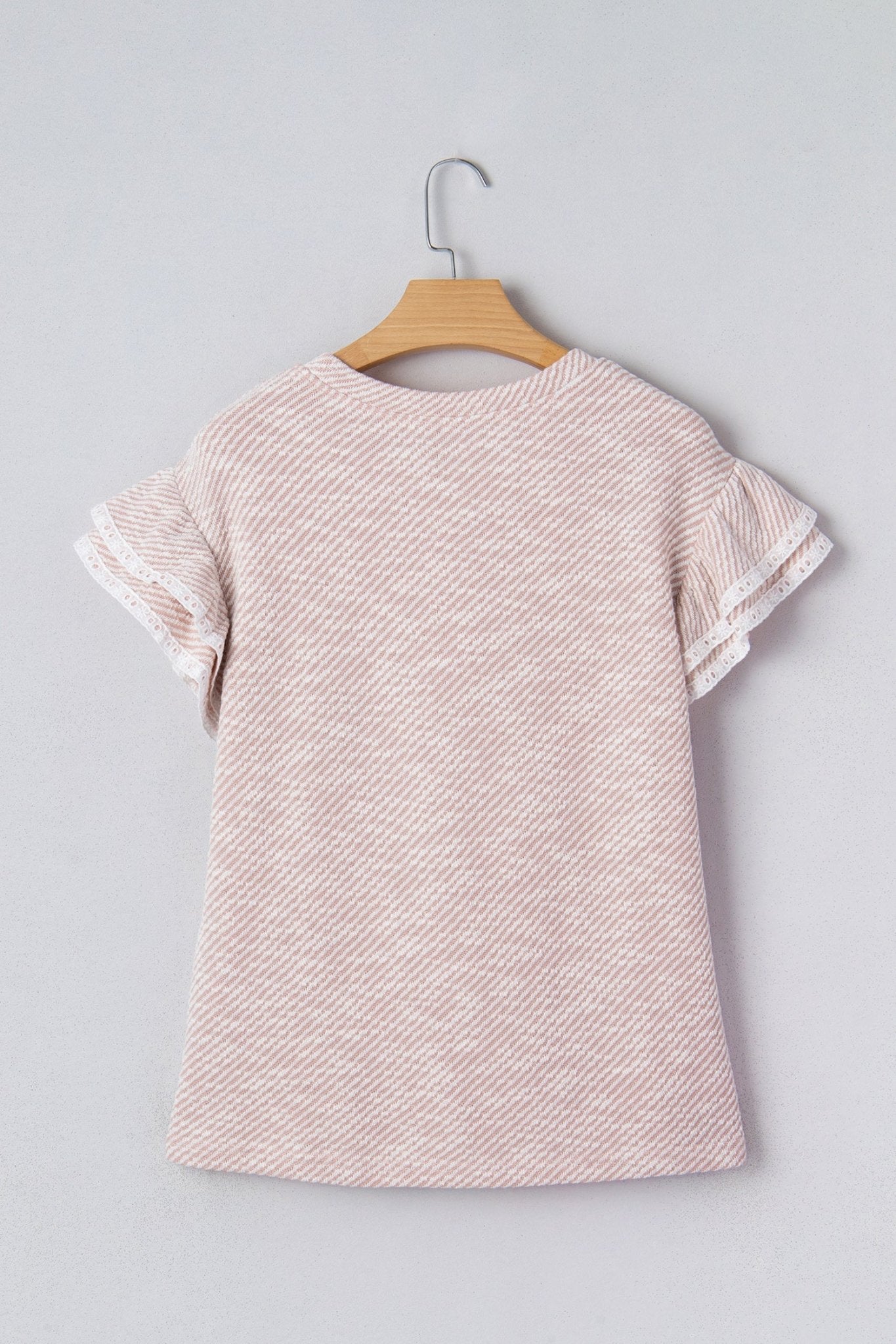 Amanda Ruffled Short Sleeve Blouse - Hello Beautiful BoutiqueBlouses & ShirtsThreaded Pear