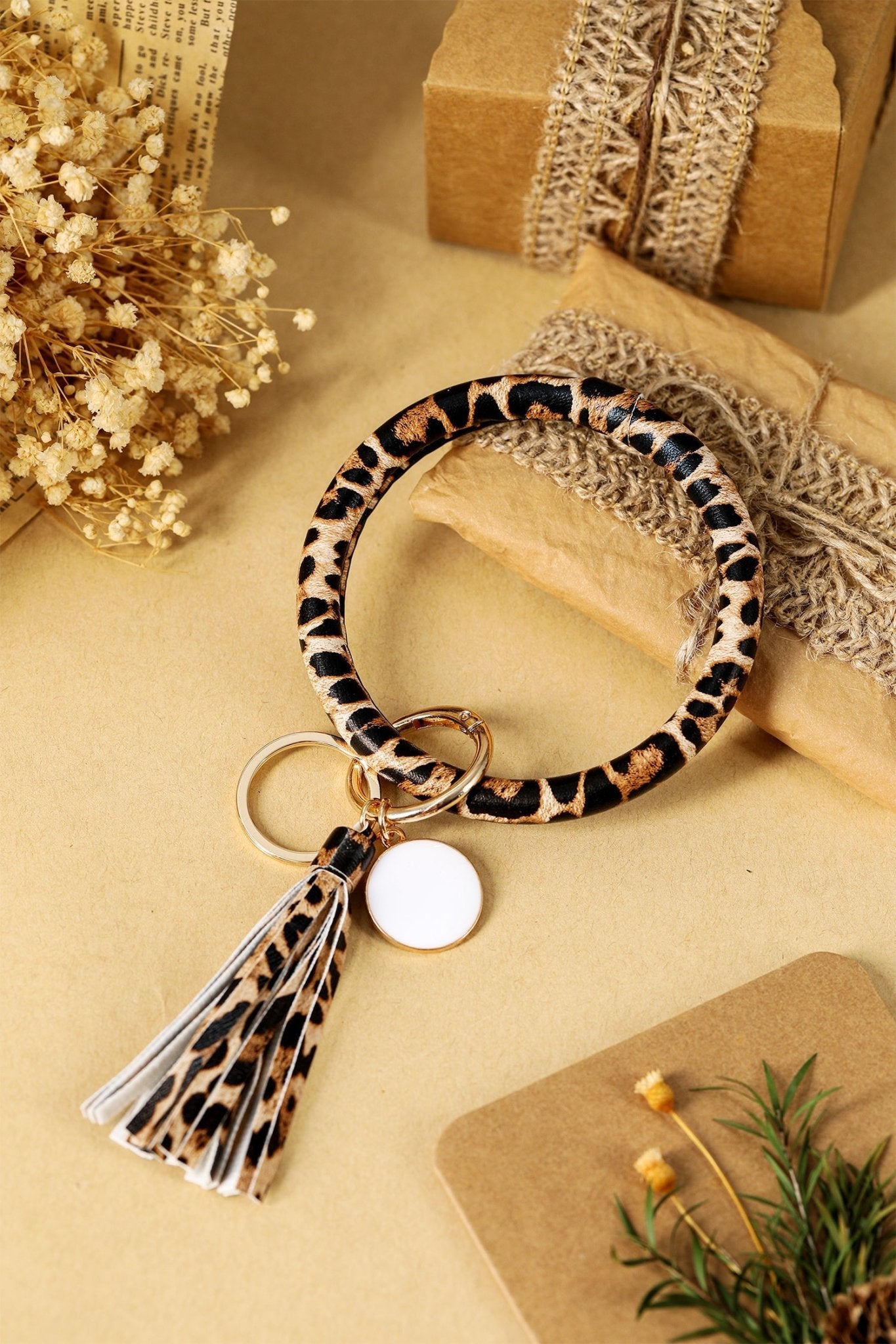 Amani Key Chain Bangle Bracelet - Hello Beautiful BoutiqueJewelryThreaded Pear