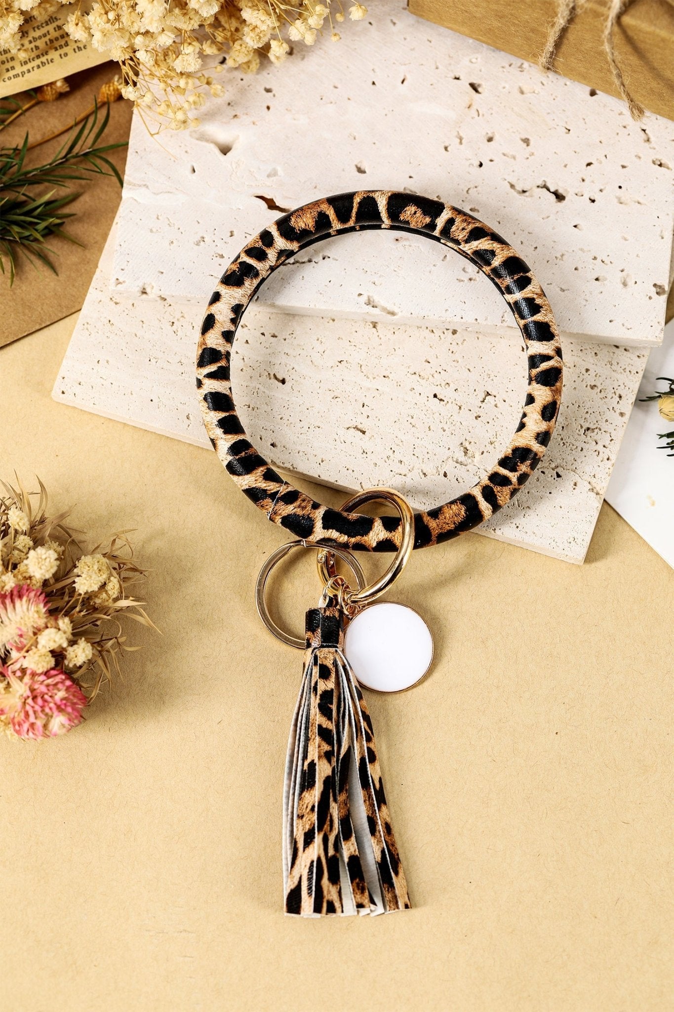 Amani Key Chain Bangle Bracelet - Hello Beautiful BoutiqueJewelryThreaded Pear