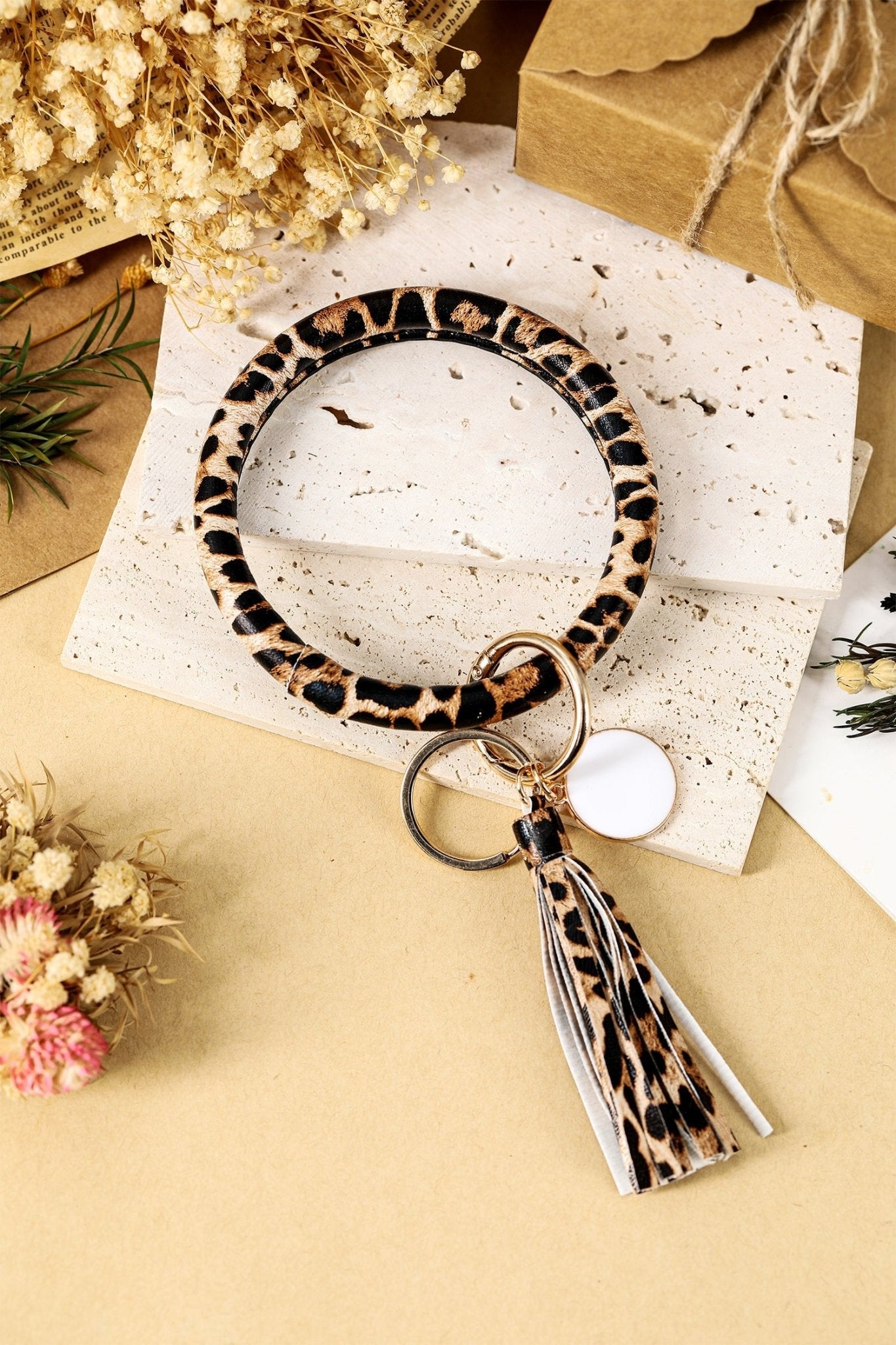 Amani Key Chain Bangle Bracelet - Hello Beautiful BoutiqueJewelryThreaded Pear