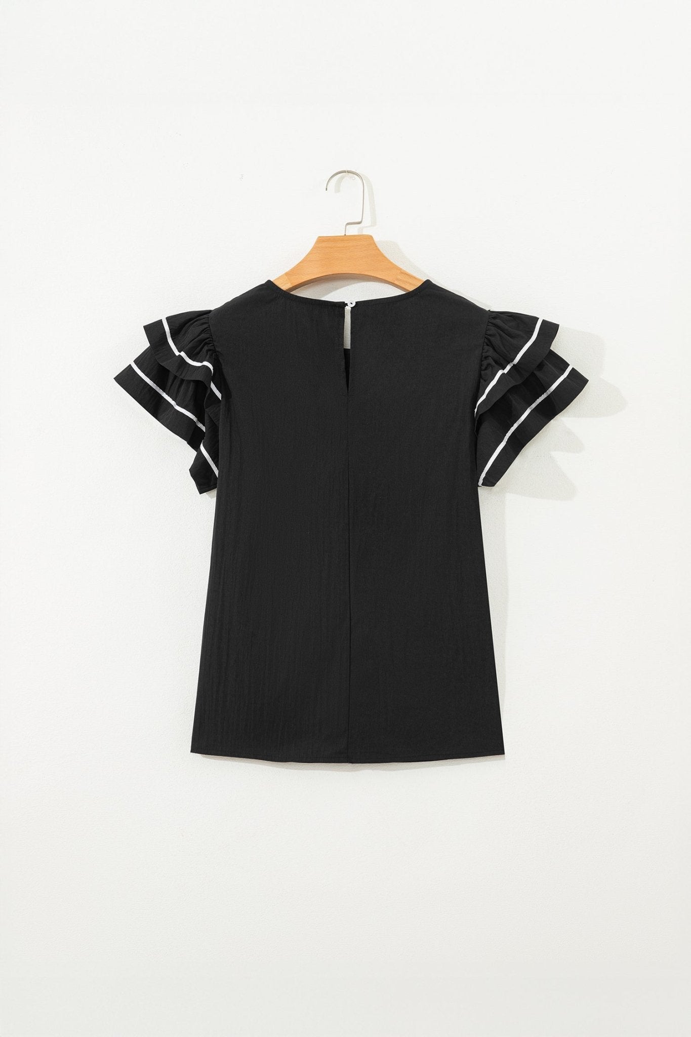 Amani Short Sleeve Textured Blouse - Hello Beautiful BoutiqueBlouses & ShirtsThreaded Pear