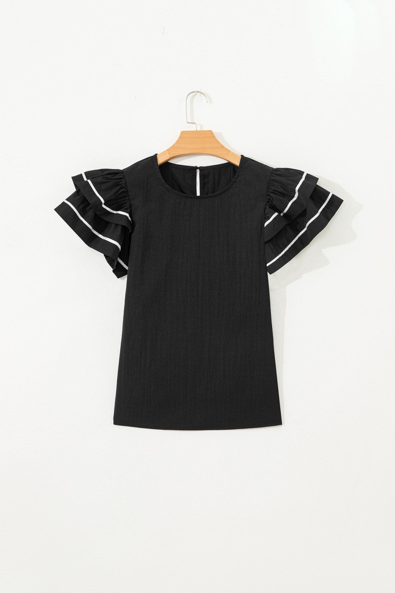 Amani Short Sleeve Textured Blouse - Hello Beautiful BoutiqueBlouses & ShirtsThreaded Pear
