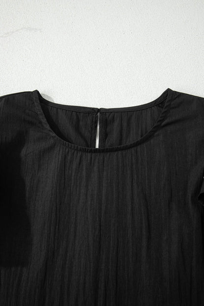 Amani Short Sleeve Textured Blouse - Hello Beautiful BoutiqueBlouses & ShirtsThreaded Pear
